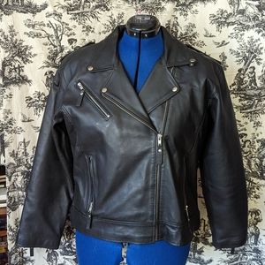 Leather motorcycle jacket xxl